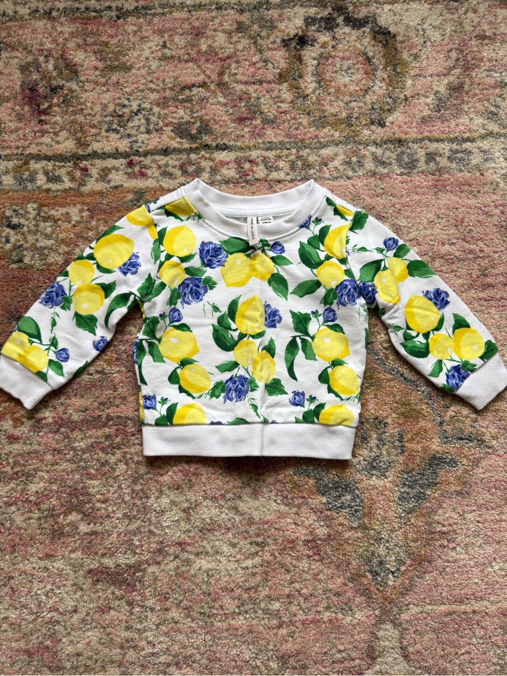 Janie and Jack lemon sweatshirt